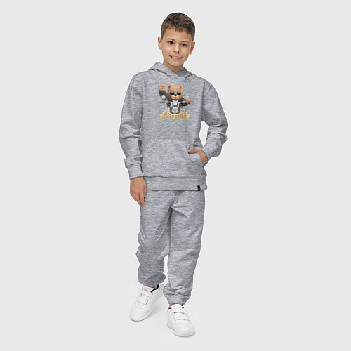 Детский костюм Плюшевый медвежонок байкер / Меланж – фото 4