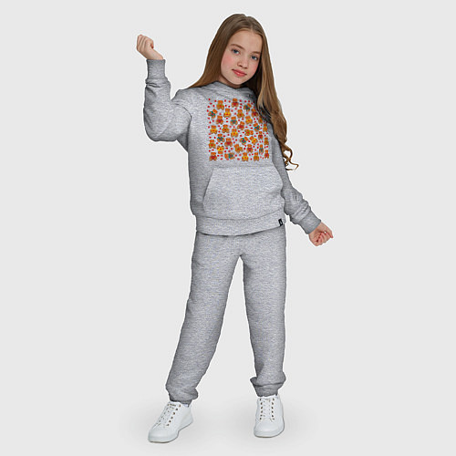 Детский костюм Медвежата игрушечные и сердечки / Меланж – фото 3