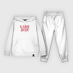 Костюм хлопковый детский Надпись - Game over, цвет: белый