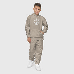 Костюм хлопковый детский Peace snow, цвет: миндальный — фото 2