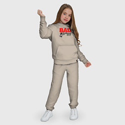 Костюм хлопковый детский Bad boy with gun, цвет: миндальный — фото 2