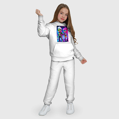 Детский костюм Barbie and Ken - Minecraft 2099 ai art collaborati / Белый – фото 3