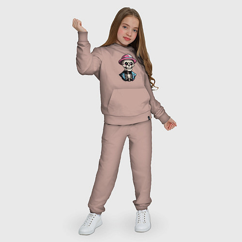 Детский костюм Скелет в розовой шляпе / Пыльно-розовый – фото 3