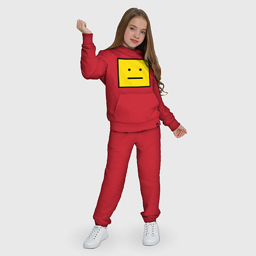 Детский костюм Квадратный смайлик / Красный – фото 3