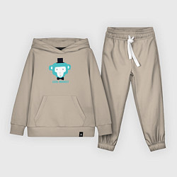 Костюм хлопковый детский Cool monkey, цвет: миндальный