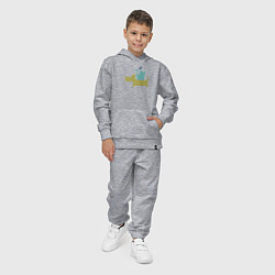 Костюм хлопковый детский Bird dog cat, цвет: меланж — фото 2