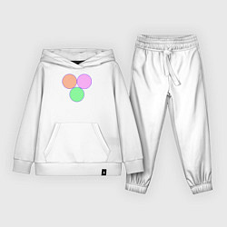 Костюм хлопковый детский Три круга, цвет: белый