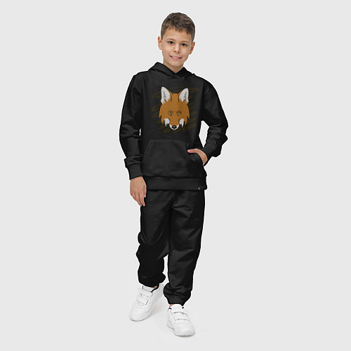 Детский костюм Стилизованная морда лисы / Черный – фото 4