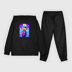 Костюм хлопковый детский Cyber Bart on a virtual glasses, цвет: черный