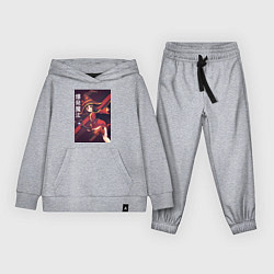 Костюм хлопковый детский Мэгумин, цвет: меланж