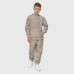 Костюм хлопковый детский Всё очень хорошо, цвет: миндальный — фото 2