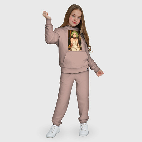 Детский костюм Реинкарнация безработного Сильфиетта вечернее плат / Пыльно-розовый – фото 3