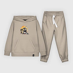 Костюм хлопковый детский Кунгфу панда По воин дракона, цвет: миндальный