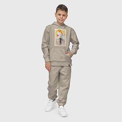 Костюм хлопковый детский Магическая битва Кэнто Нанами офисный рабочий, цвет: миндальный — фото 2