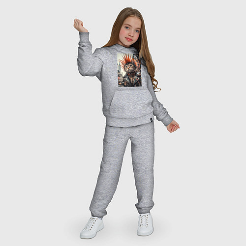 Детский костюм Котяра панк из Нью-Йорка - нейросеть / Меланж – фото 3