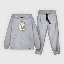 Костюм хлопковый детский Милый ежик и кактус, цвет: меланж