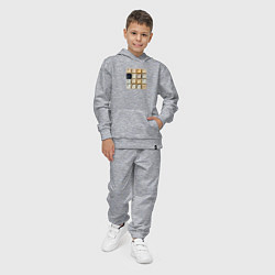 Костюм хлопковый детский Wish you - клавиши клавиатуры, цвет: меланж — фото 2