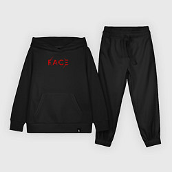 Костюм хлопковый детский BTS Face, цвет: черный