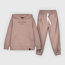Костюм хлопковый детский BTS Golden, цвет: пыльно-розовый