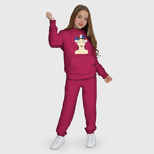 Детский костюм Женский портрет: девушка в венке триколор / Маджента – фото 3