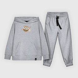 Костюм хлопковый детский Сова и мышка, цвет: меланж