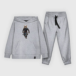 Костюм хлопковый детский Кот-викинг, цвет: меланж
