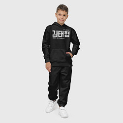 Костюм хлопковый детский Ким Тэхен bts, цвет: черный — фото 2