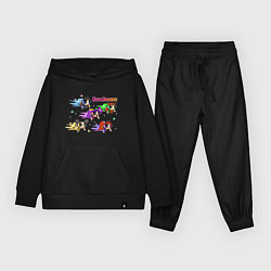 Костюм хлопковый детский NewJeans album Get Up, цвет: черный