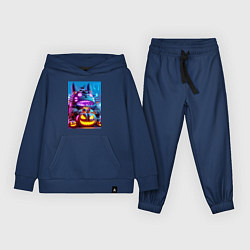 Костюм хлопковый детский Cyber Totoro - neon glow, цвет: тёмно-синий