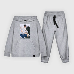 Костюм хлопковый детский Магическая битва Мэгуми Фусигуро арт, цвет: меланж