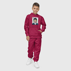 Костюм хлопковый детский G Dragon Big bang, цвет: маджента — фото 2