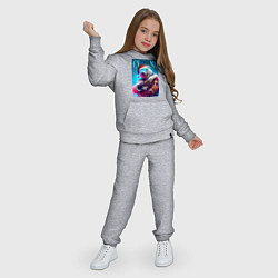 Костюм хлопковый детский Cyber new year - bear ai art, цвет: меланж — фото 2