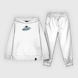 Костюм хлопковый детский Play hockey, цвет: белый
