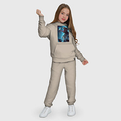 Костюм хлопковый детский Веном под проливным дождём - нейроарт фантазия, цвет: миндальный — фото 2