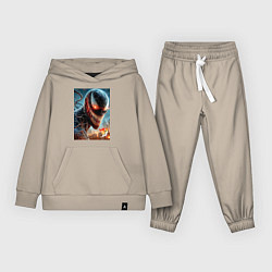 Костюм хлопковый детский Ужасный Веном - неоновое свечение, цвет: миндальный