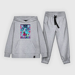 Костюм хлопковый детский Rick and Morty under the mushrooms, цвет: меланж