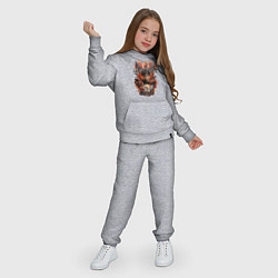 Костюм хлопковый детский Гарри Поттер на фоне феникса и пегаса, цвет: меланж — фото 2