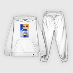 Костюм хлопковый детский Светлая сторона, цвет: белый