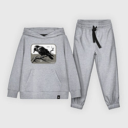Костюм хлопковый детский Гранж ворона, цвет: меланж
