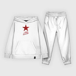 Костюм хлопковый детский Красная звезда защитника отечества, цвет: белый