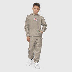 Костюм хлопковый детский Мультяшный кролик для пары, цвет: миндальный — фото 2