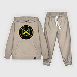 Костюм хлопковый детский Мотострелковые войска: шеврон без текста, цвет: миндальный