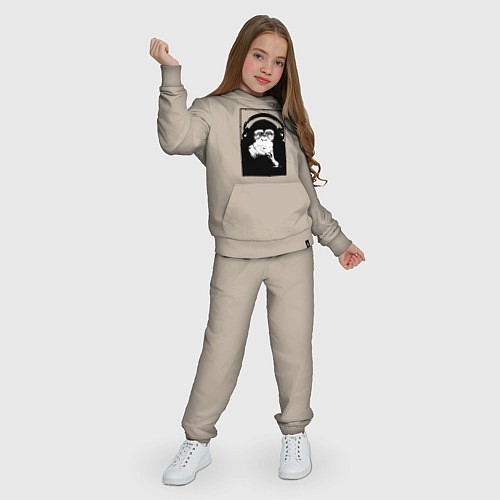 Детский костюм Monkey in the headphones / Миндальный – фото 3