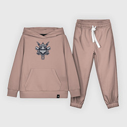 Костюм хлопковый детский Samurai animal, цвет: пыльно-розовый