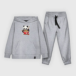 Костюм хлопковый детский Панда - сладкий поедатель лапши, цвет: меланж