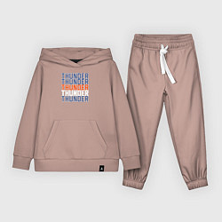 Костюм хлопковый детский Thunder team, цвет: пыльно-розовый