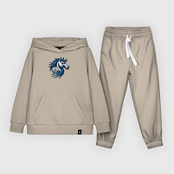 Костюм хлопковый детский Mavericks horse, цвет: миндальный