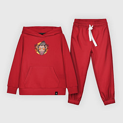 Костюм хлопковый детский Summer monkey, цвет: красный