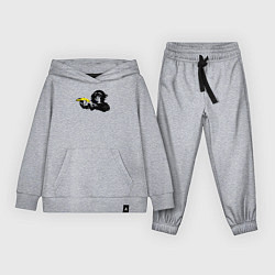 Костюм хлопковый детский Мартышка с бананом, цвет: меланж