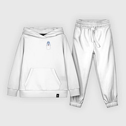 Костюм хлопковый детский Wolf Chan in pocket, цвет: белый